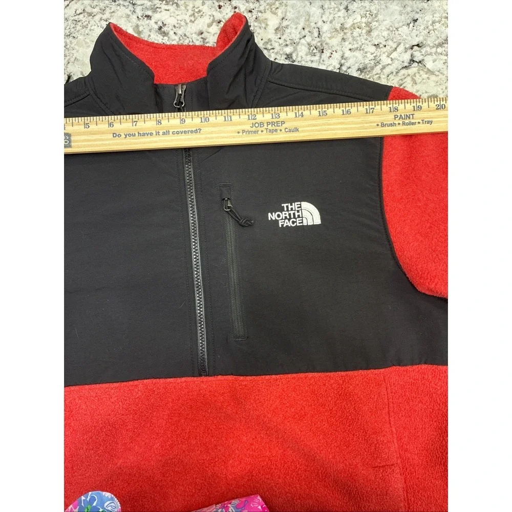 The North Face Denali Mens M Half Zip Red Black Fleece Pullover Jacket Hiking